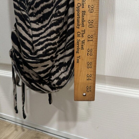 Women’s ACOA Zebra Print Y2K Vintage‎ Dress Maxi Size Medium M  Brown - Picture 10 of 10